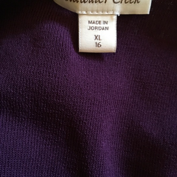 Coldwater Creek Purple XL (16)Sweater Top - Picture 4 of 5